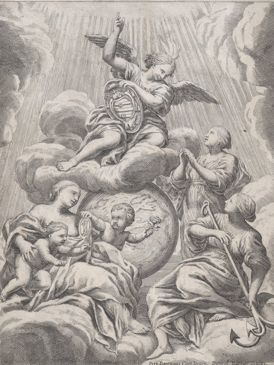 Hit, remény és szeretet, 1630-78. alkotó: Dominique Barriere