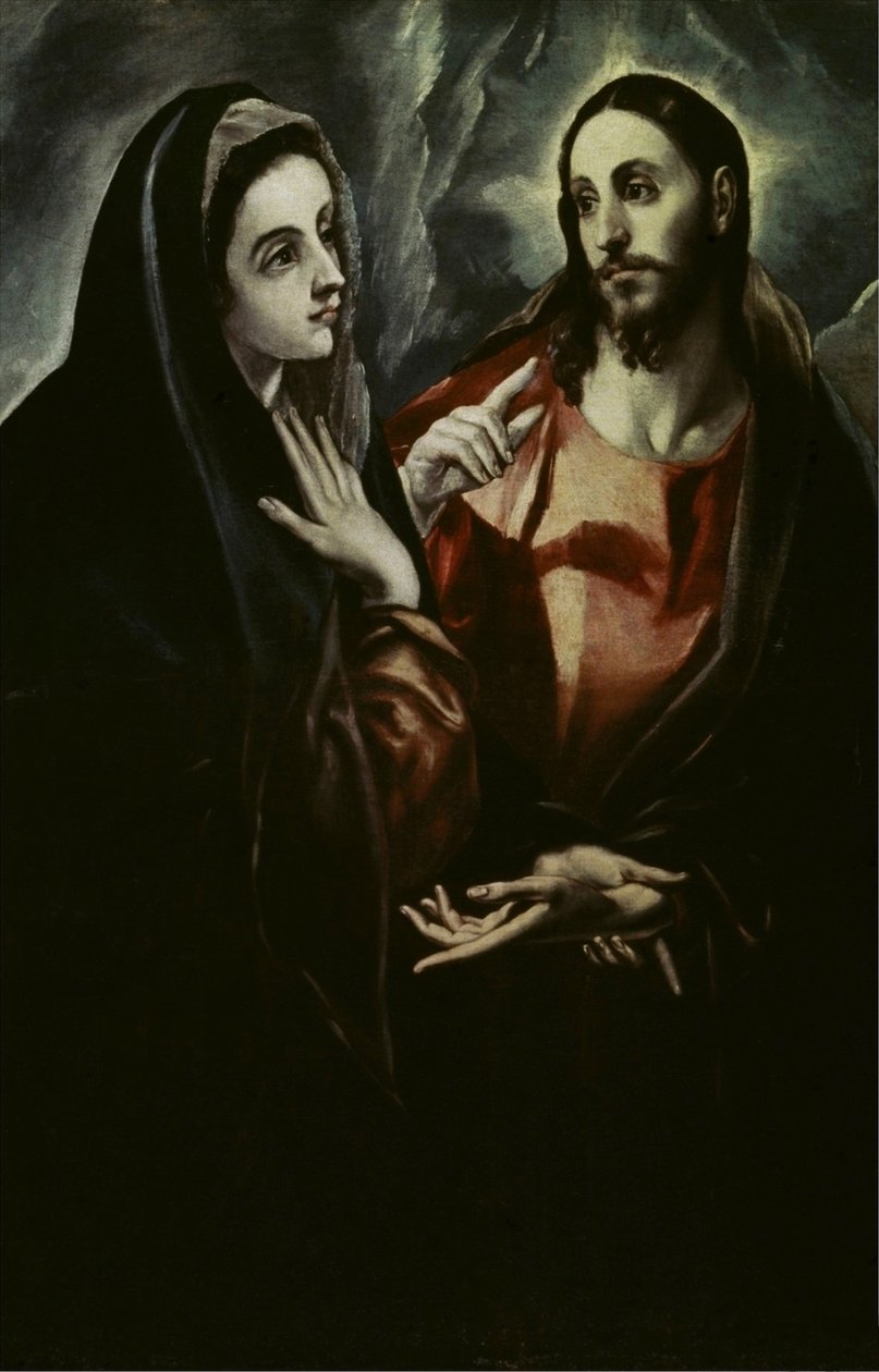 Krisztus búcsút vesz Máriától alkotó: El Greco