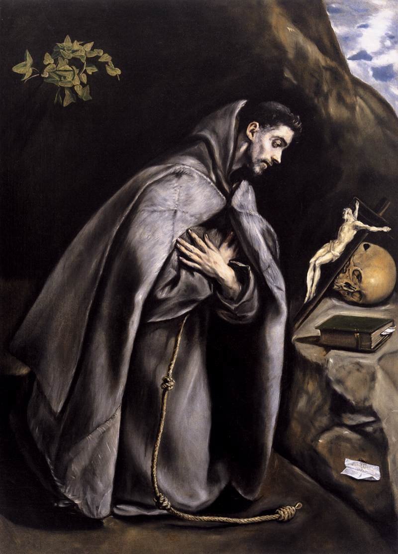 Szent Ferenc meditáció alkotó: El Greco