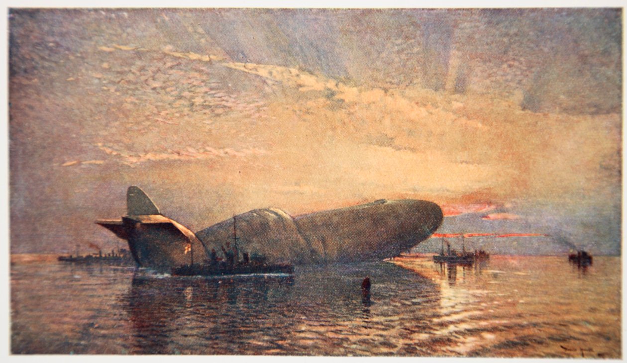 Szent György és a sárkány: Gordon S. Maxwell "The Naval Front" című művének illusztrációja, 1920. alkotó: Donald Maxwell