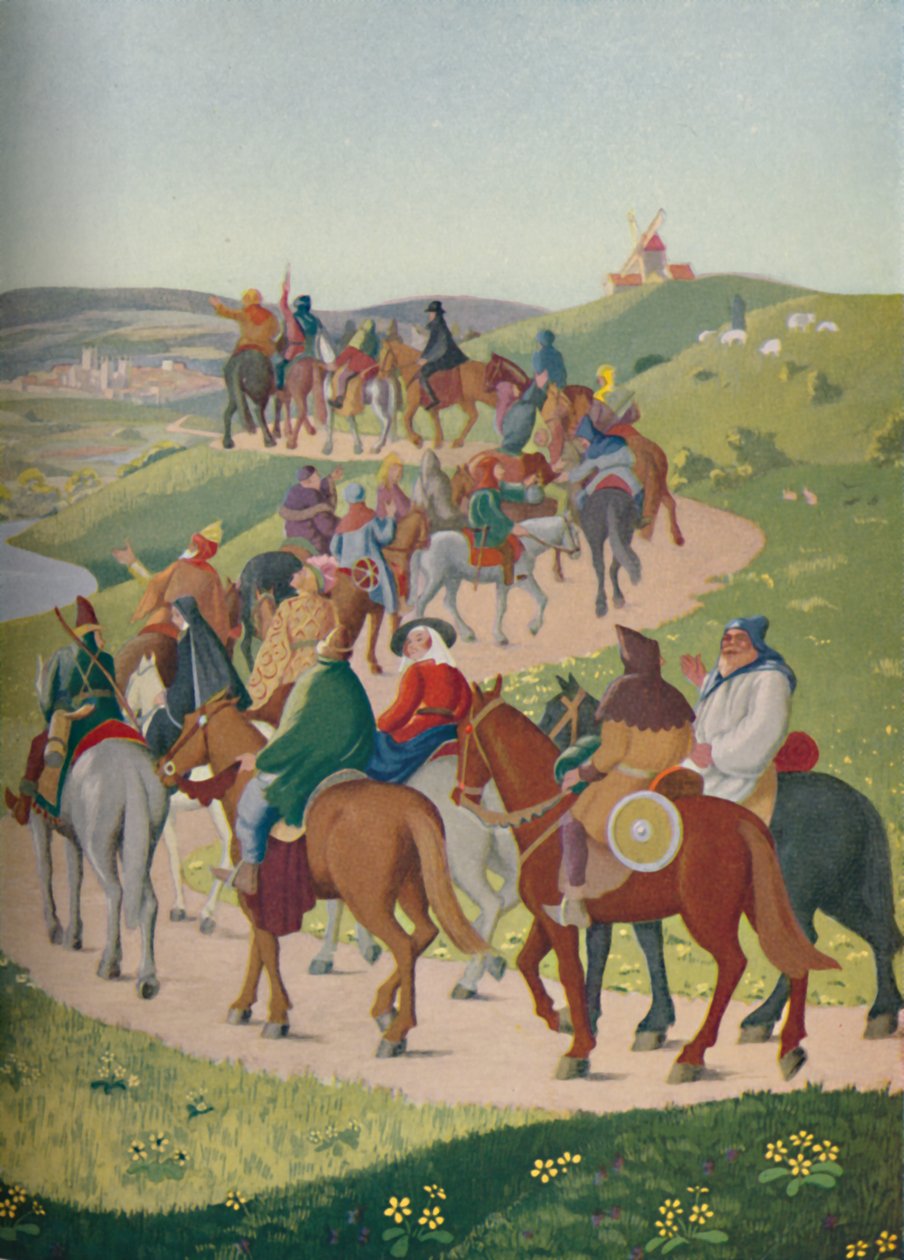„The Pilgrims Riding Towards Canterbury”, 1950. alkotó: Donald Craig