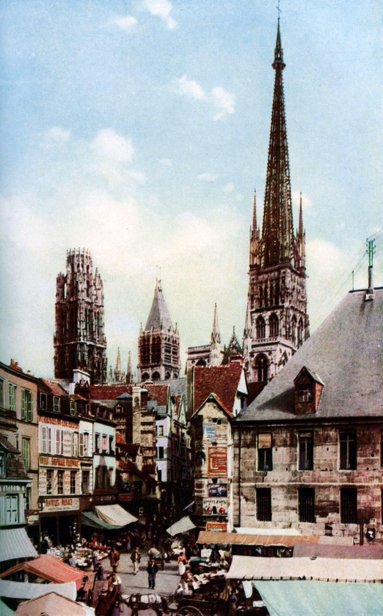 Rouen-i katedrális, Normandia, Franciaország, 1930-as évek alkotó: Donald McLeish