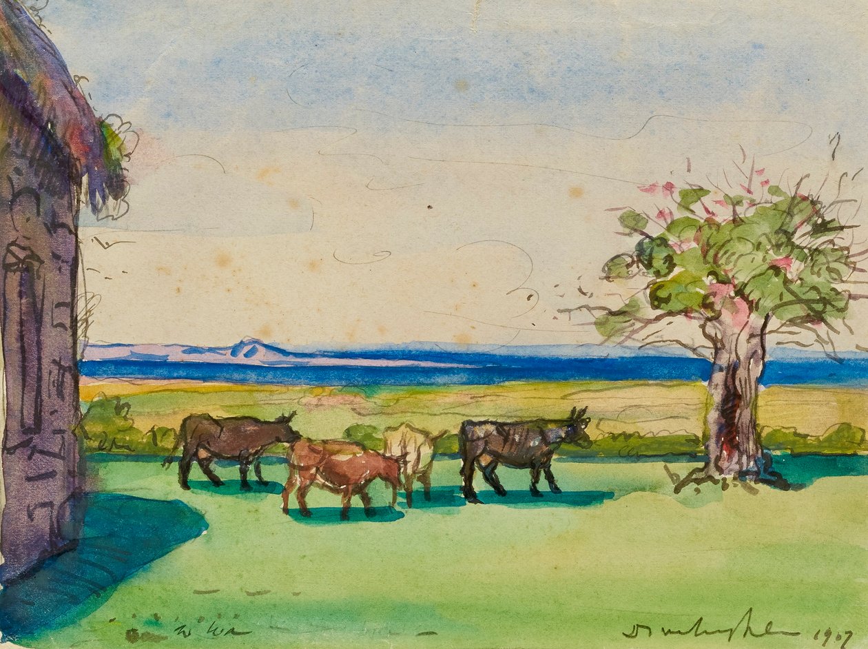 Tájkép, Bretagne alkotó: Donald Shaw MacLaughlan