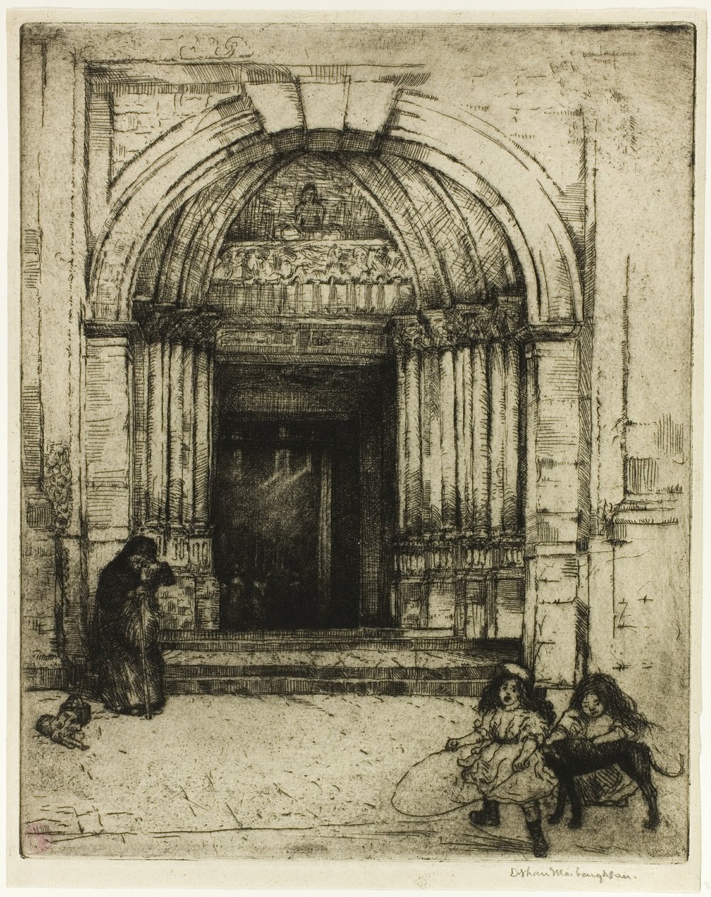 St. Germain-des-Pres portálja alkotó: Donald Shaw MacLaughlan