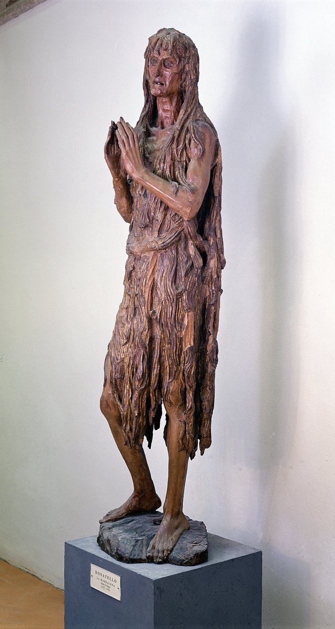 Mária Magdolna, 1453-55 (aranyozott fa) alkotó: Donatello