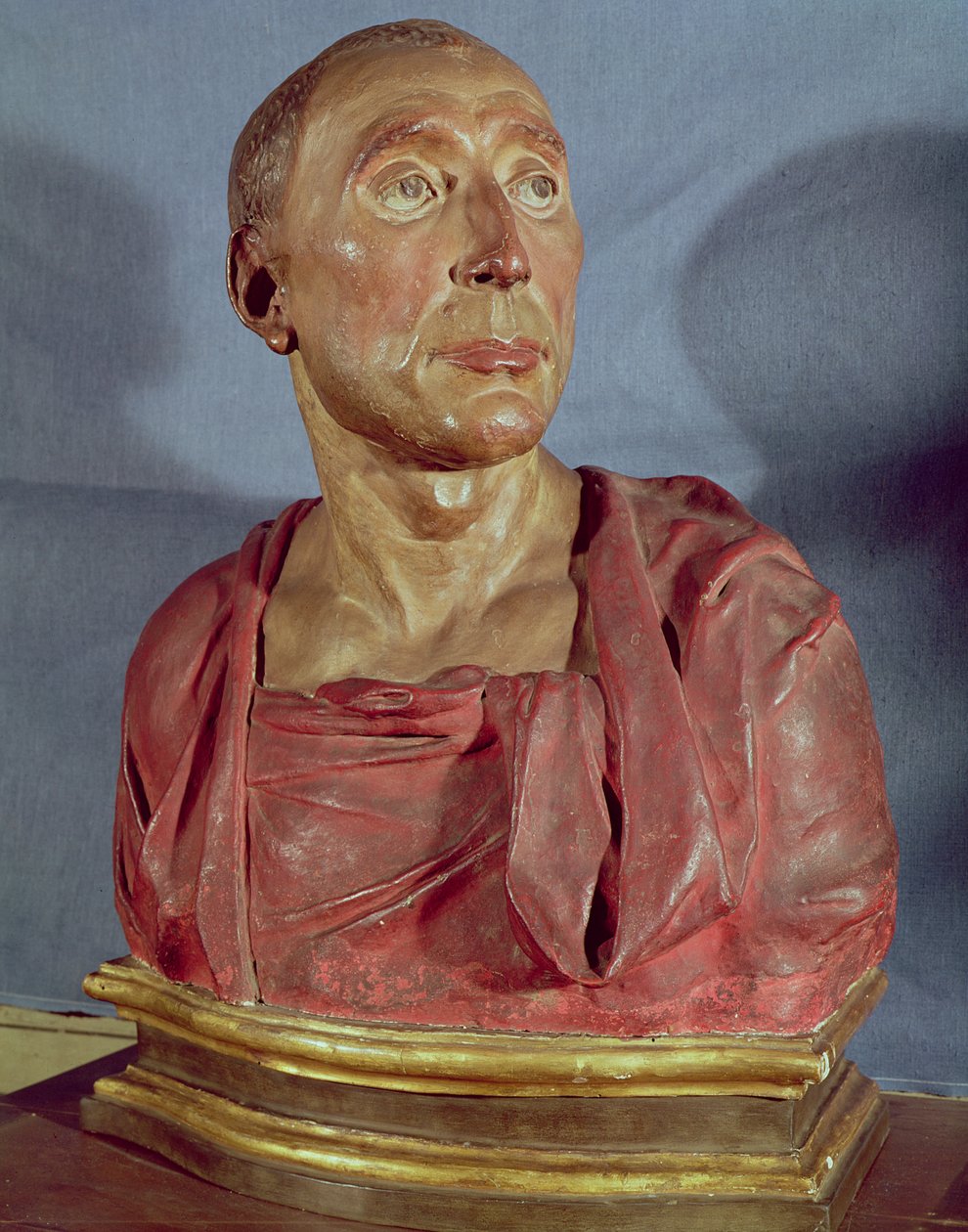 Niccolo da Uzzano condottiere (1359-1431) portré mellszobra (polikróm terrakotta) (lásd még: 85211 és 100339) alkotó: Donatello
