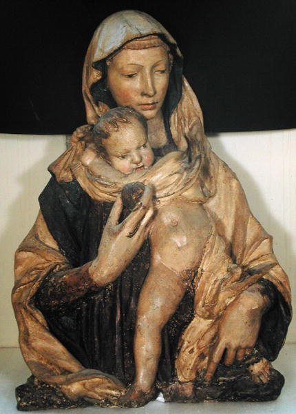 Madonna és gyermek (polikróm kő) alkotó: Donatello