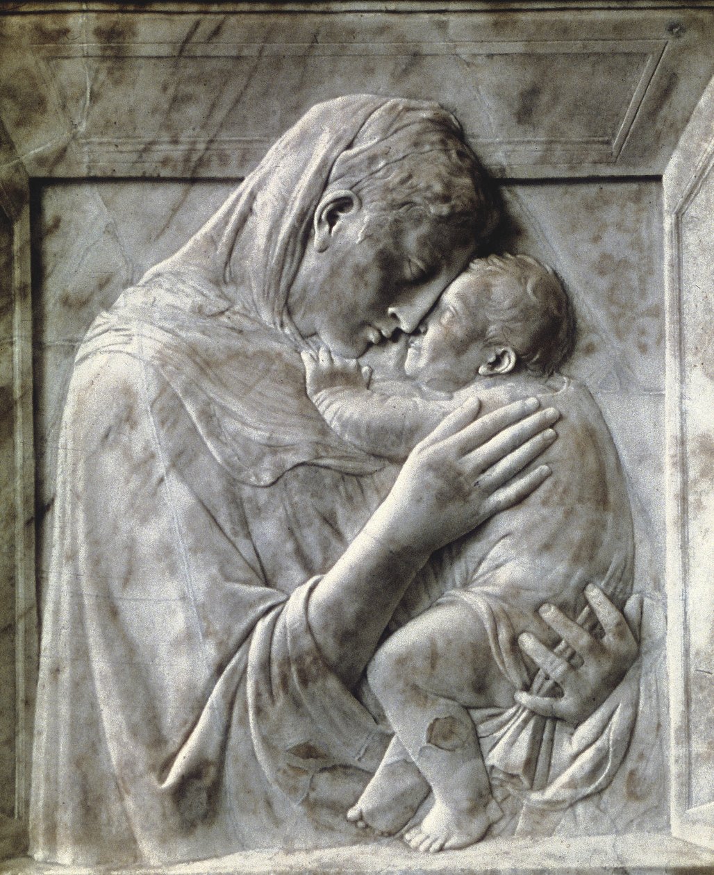 A Pazzi Madonna (Szűz és Gyermek), c1417-18 (márvány) alkotó: Donatello