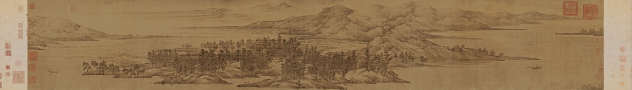 Jiangnan nyári kilátás, 10. század. alkotó: Dong Yuán