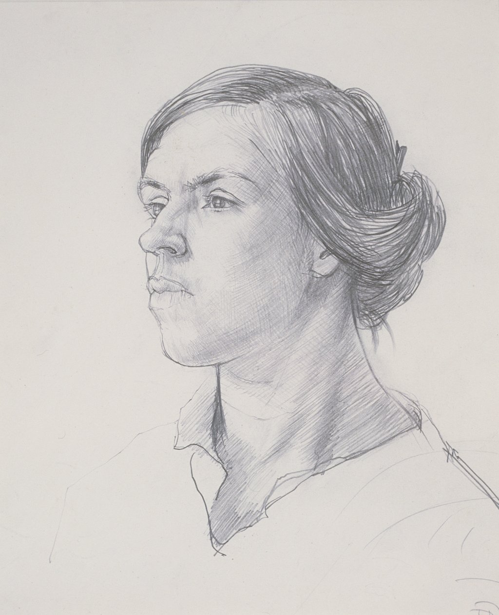 Egy fiatal nő feje, 1914 körül alkotó: Dora Carrington