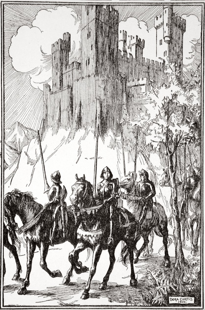 „Sir Galahad az apátságban”, 1905. alkotó: Dora Curtis