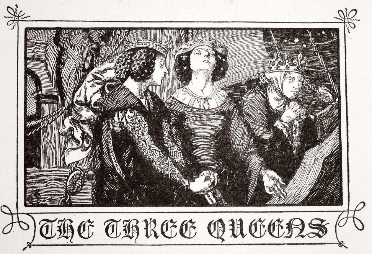 "A három királynő", 1905. alkotó: Dora Curtis