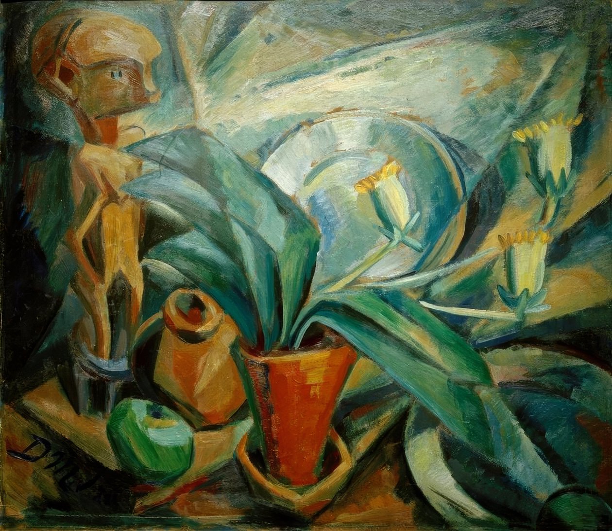 Csendélet calla és ábra alkotó: Dorothea Mätzel Johannsen
