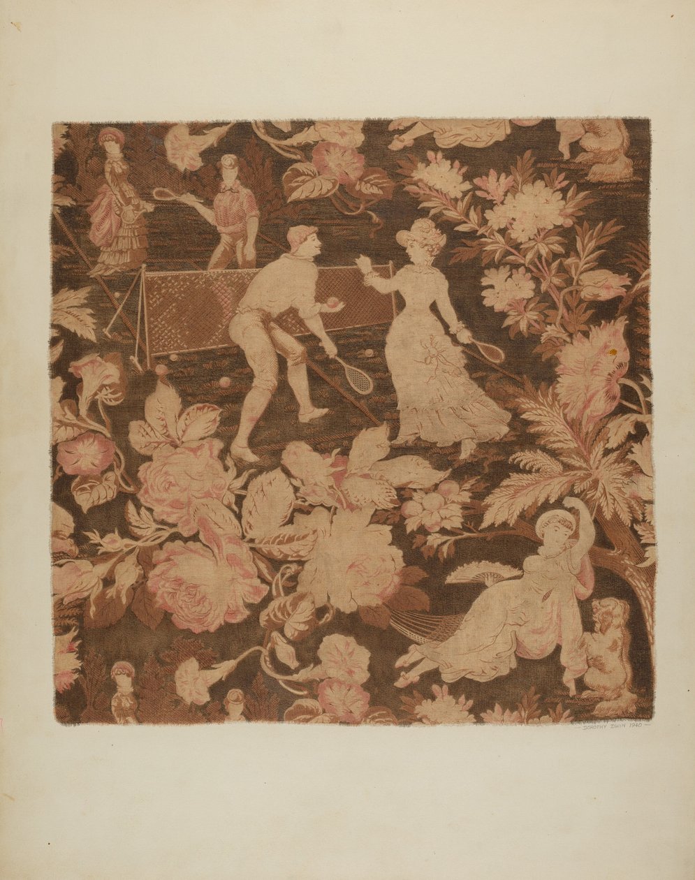 Nyomtatott textil, 1940. alkotó: Dorothy Dwin