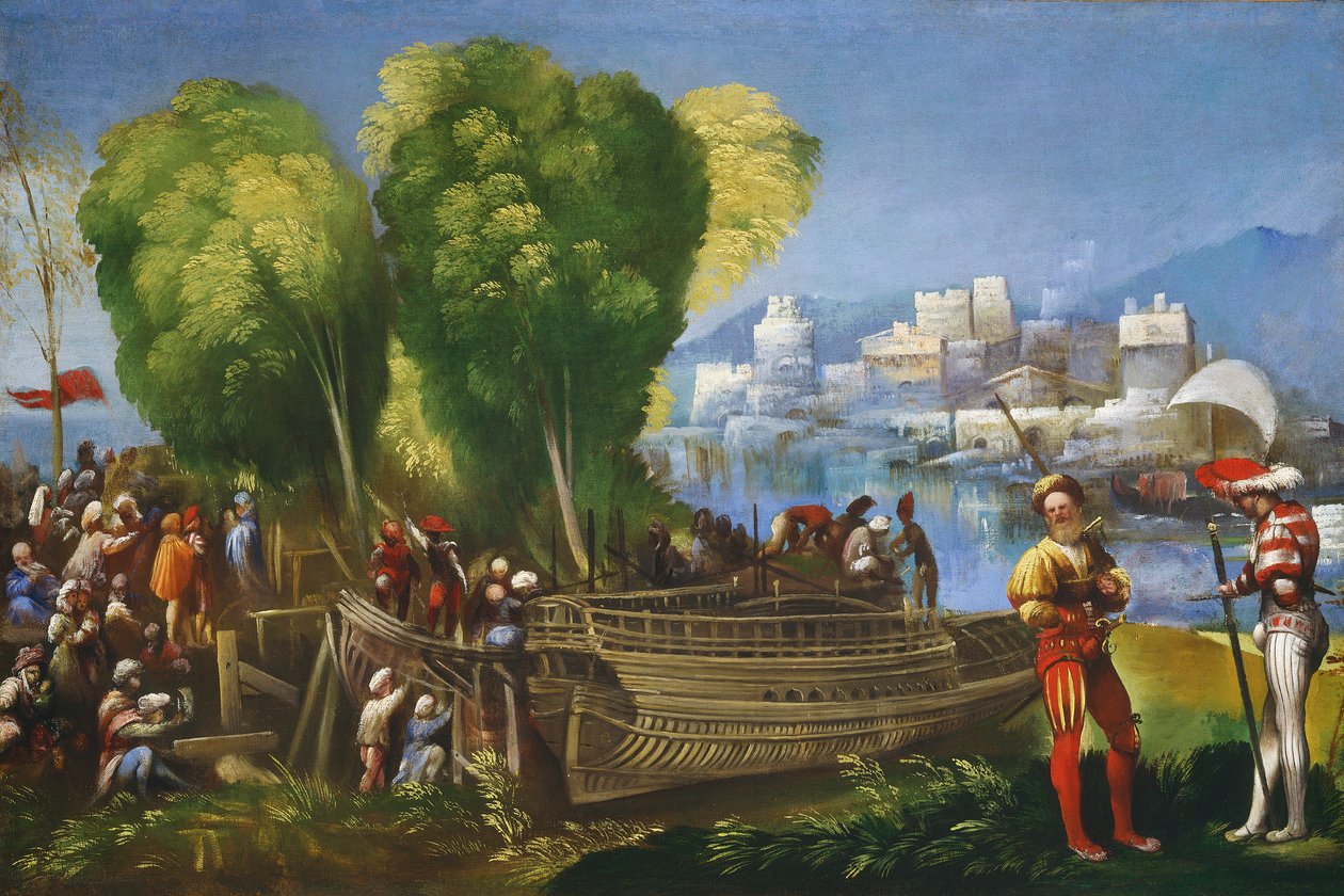 Aeneas és Achates a líbiai parton, 1520 körül alkotó: Dosso Dossi