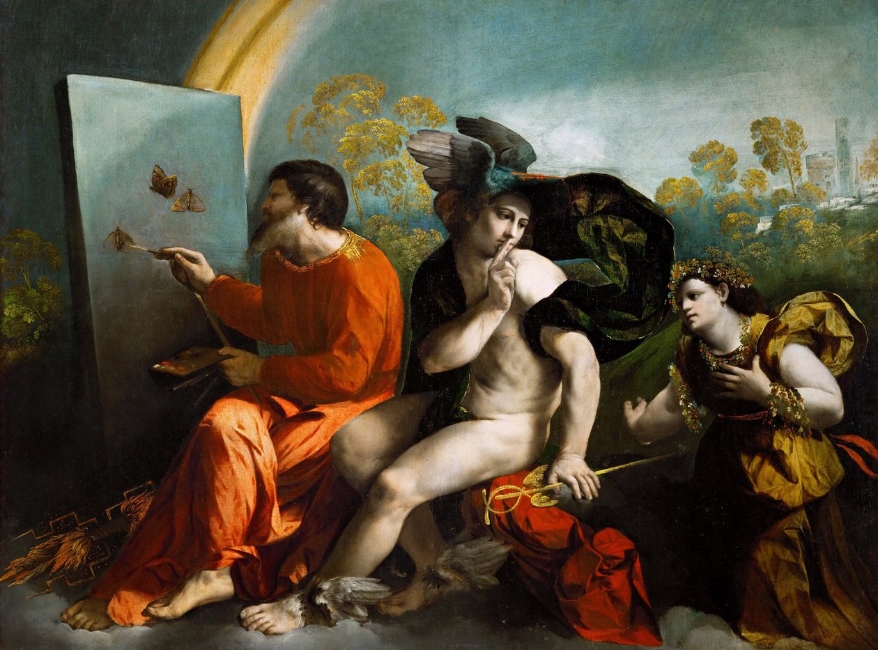 Jupiter, Merkúr és erény alkotó: Dosso Dossi