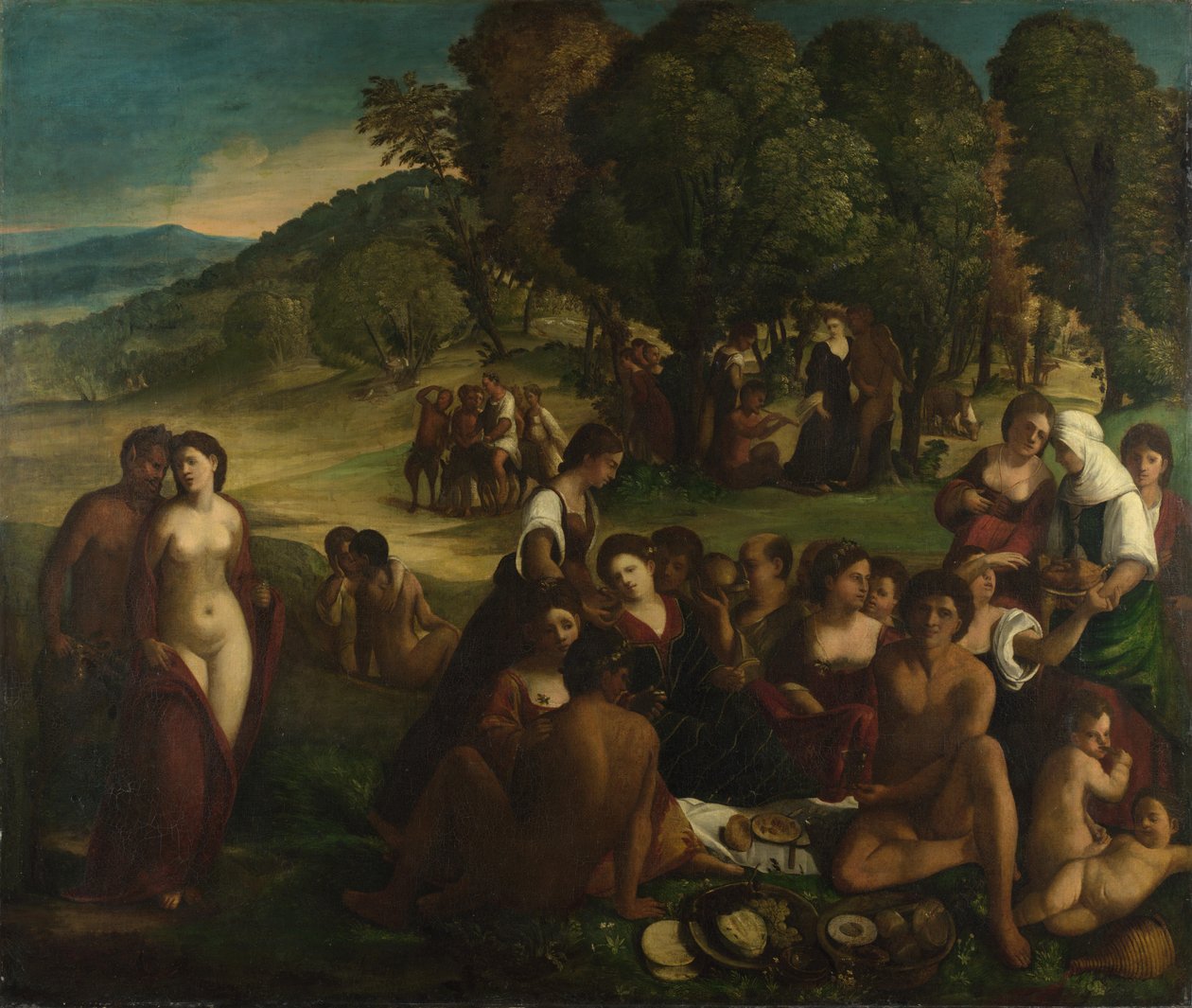 A Bacchanal, c. 1520 alkotó: Dosso Dossi
