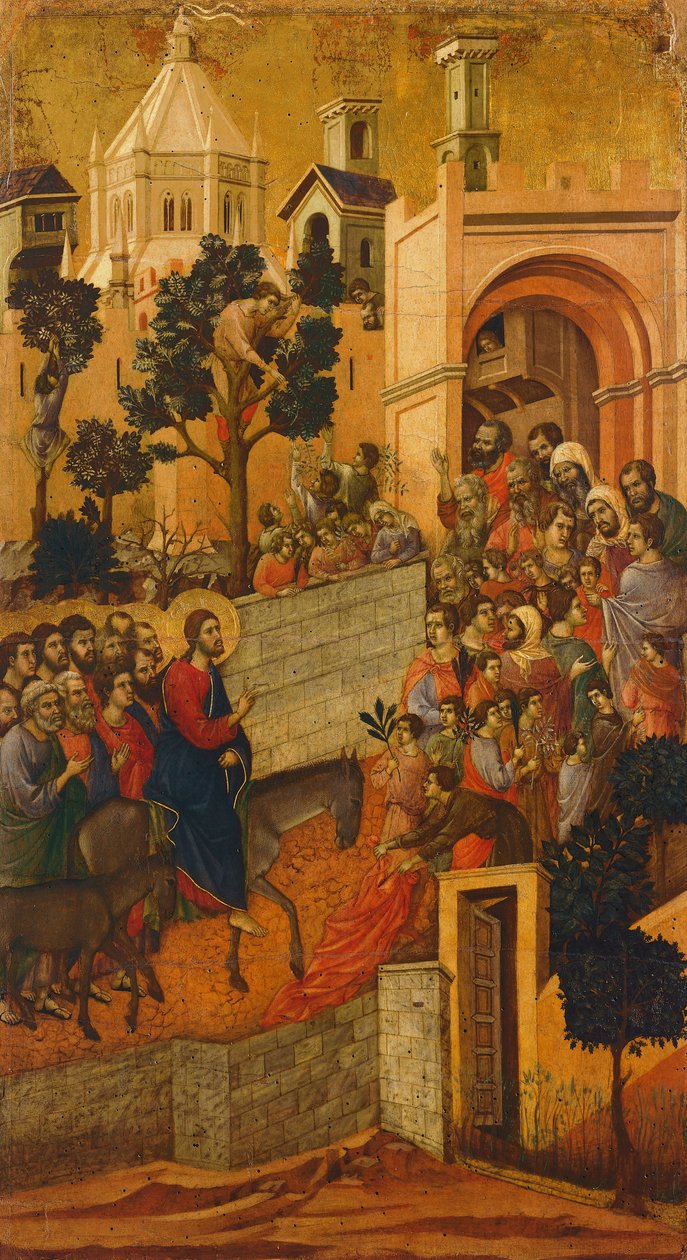 Maesta: Belépés Jeruzsálembe, 1308-11 alkotó: Duccio di Buoninsegna