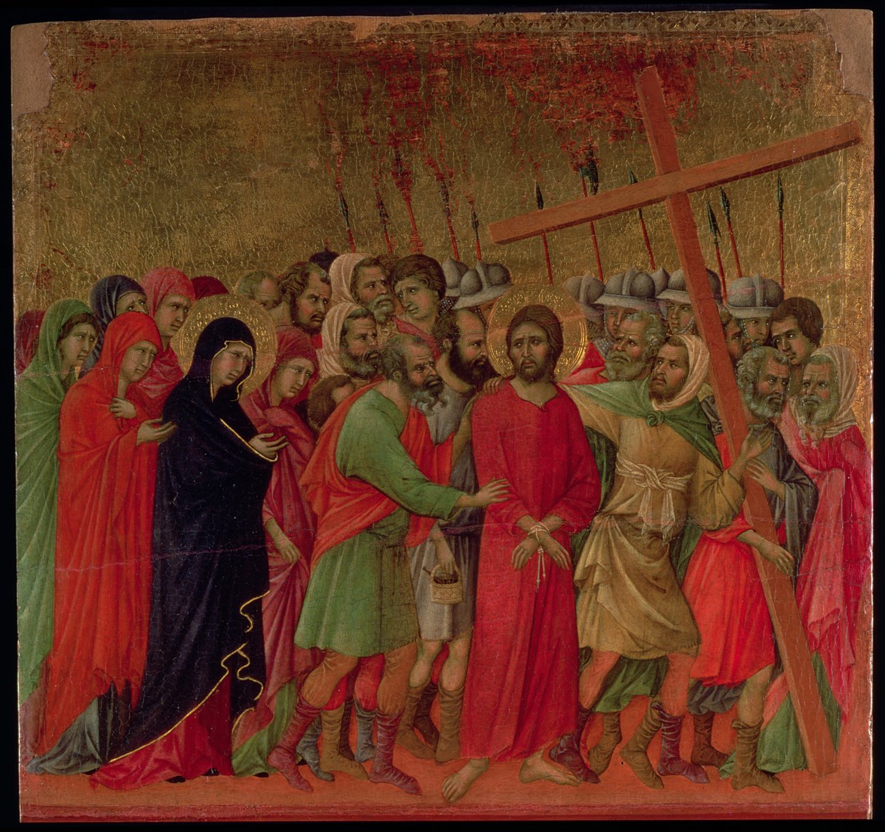 Maesta: Út a kálváriához, 1308-11 alkotó: Duccio di Buoninsegna