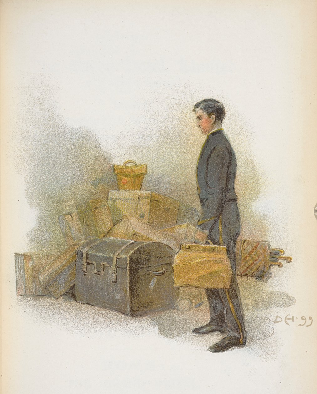 Egy vasúti portás. alkotó: Dudley Hardy