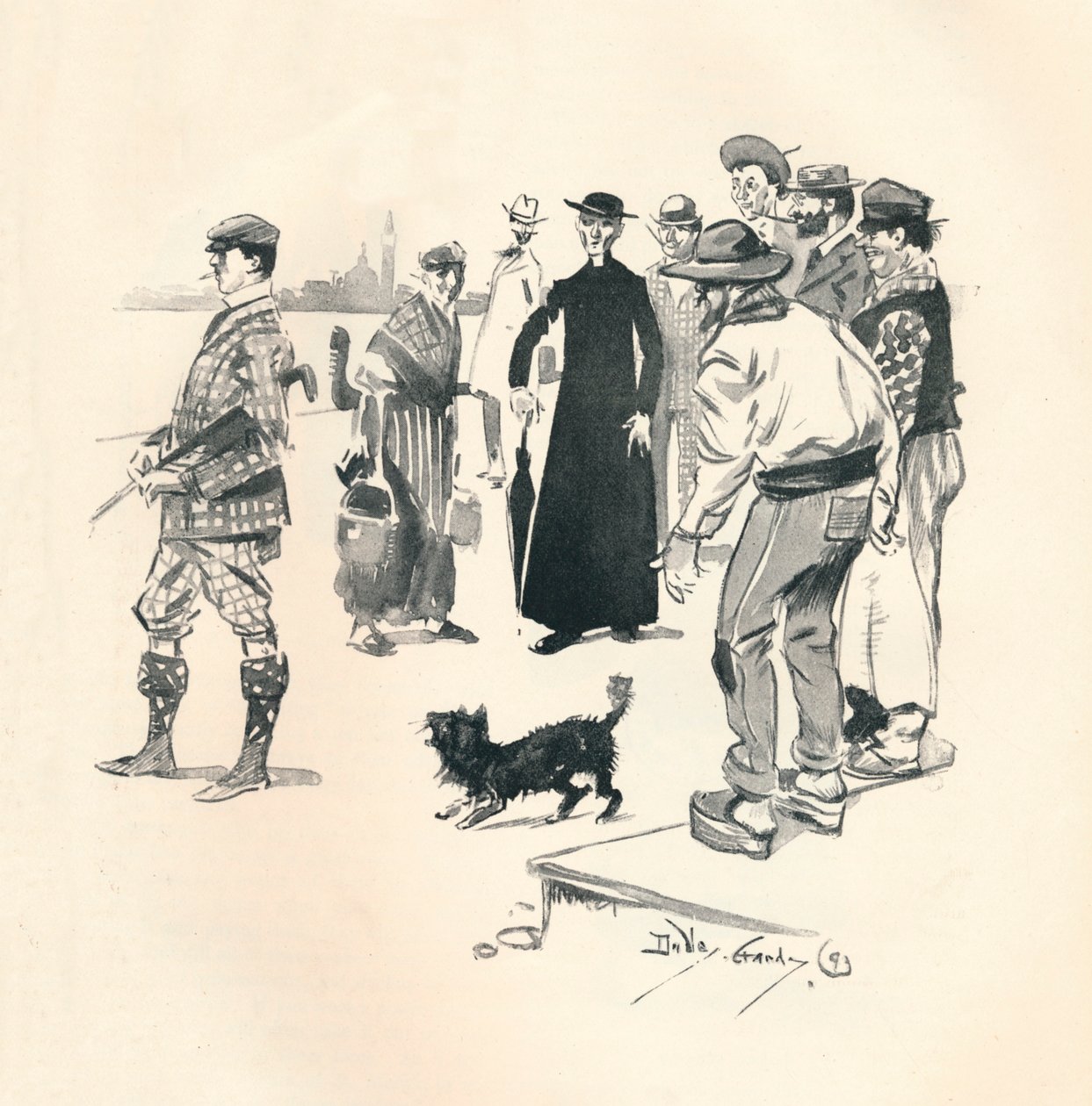 Knickerbockers Velencében, 1893, 1894 alkotó: Dudley Hardy
