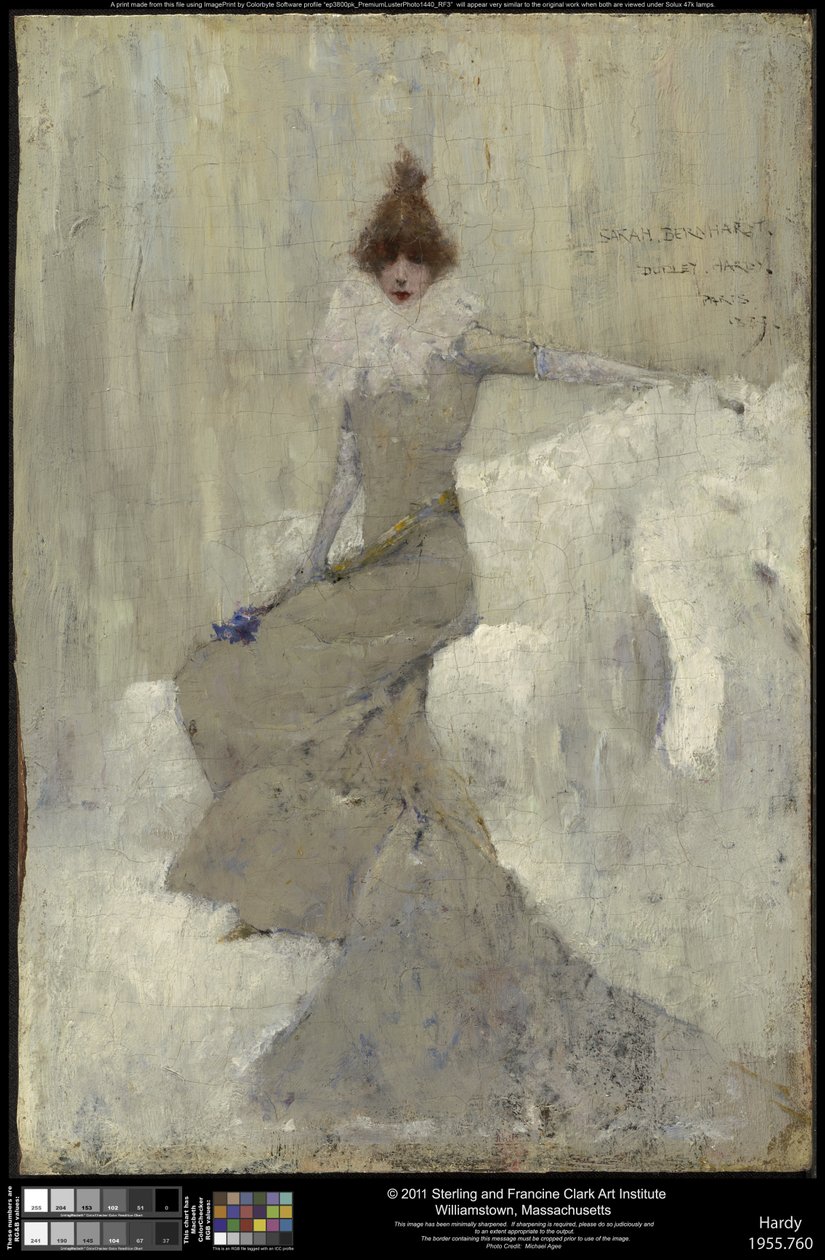Sarah Bernhardt, 1889 alkotó: Dudley Hardy