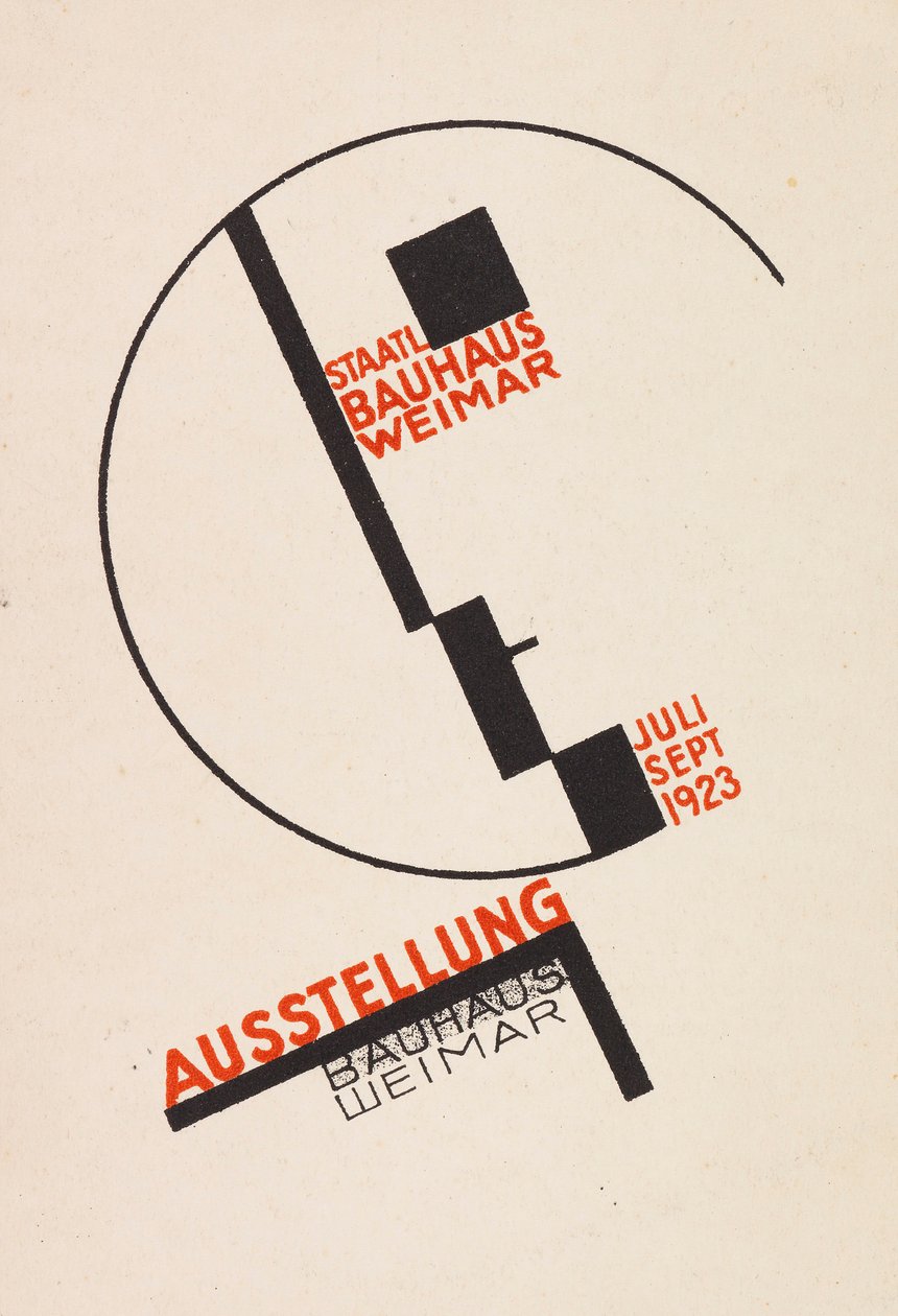 Kiállítás Bauhaus Weimar Bauhaus kiállítás. Képeslapok, 1923. alkotó: Dörte Helm
