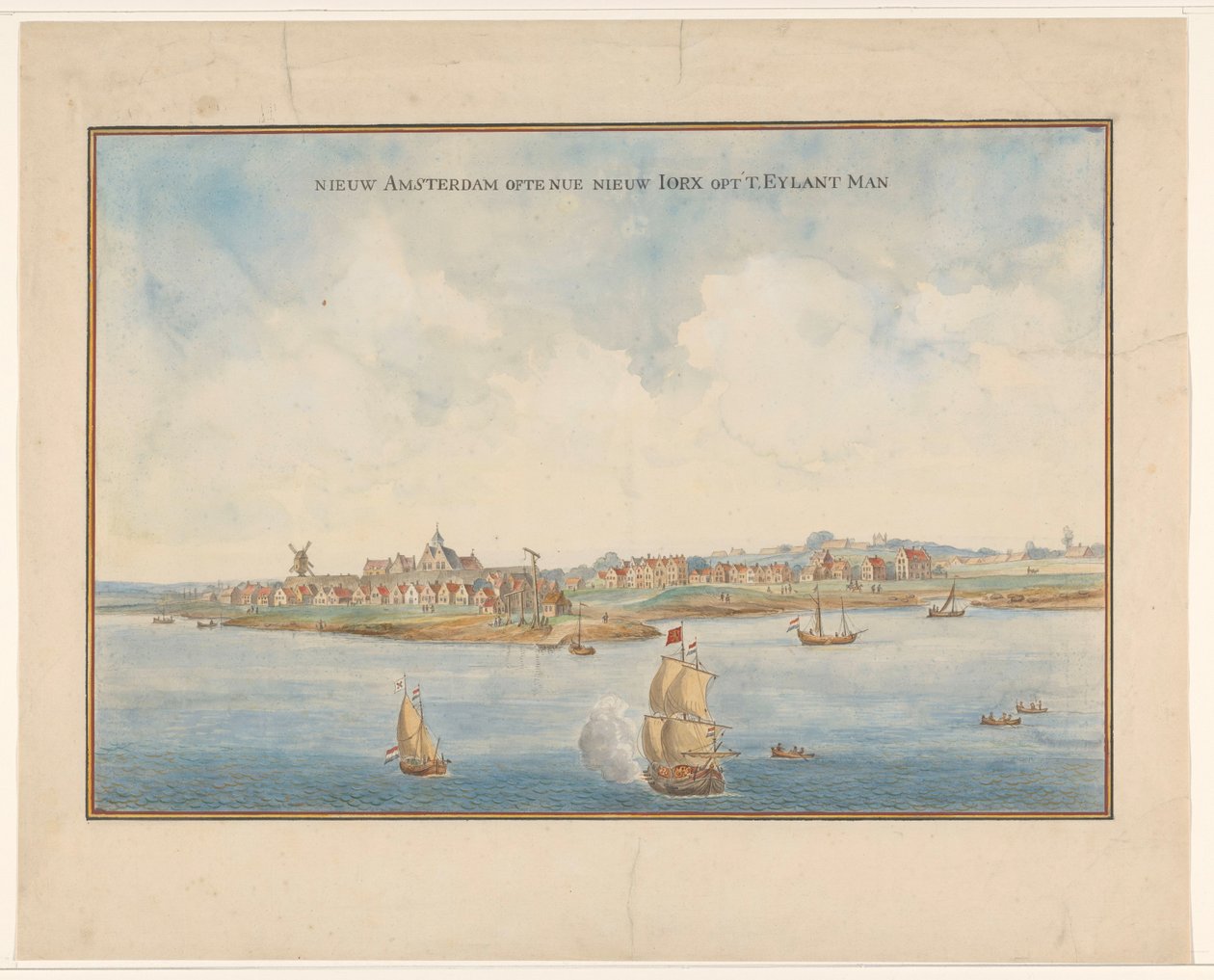 Új Amszterdam és Manhattan, 1660 körül alkotó: Dutch School