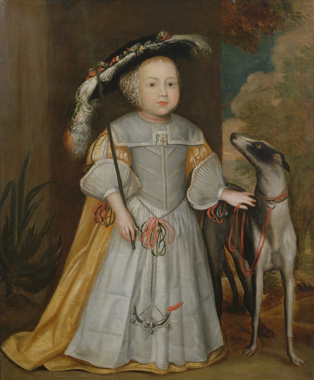 Fiatal fiú és mutató, 1650 alkotó: Dutch School