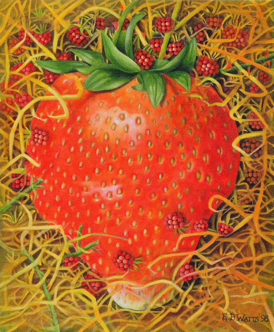 Strawberry in Straw, 1998 (akril, vászon) alkotó: E.B. Watts