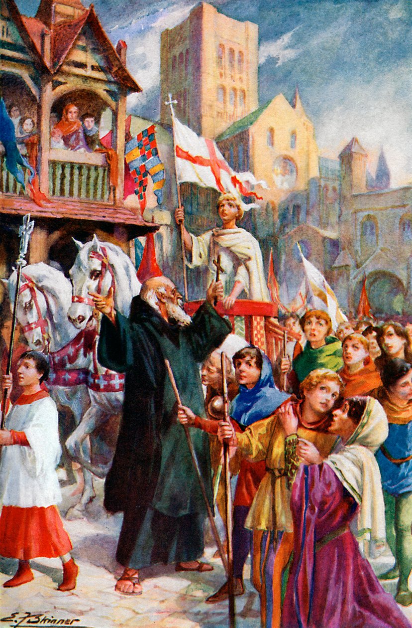 „Az 1212-es gyermekek keresztes hadjárata”, 1920. alkotó: EF Skinner