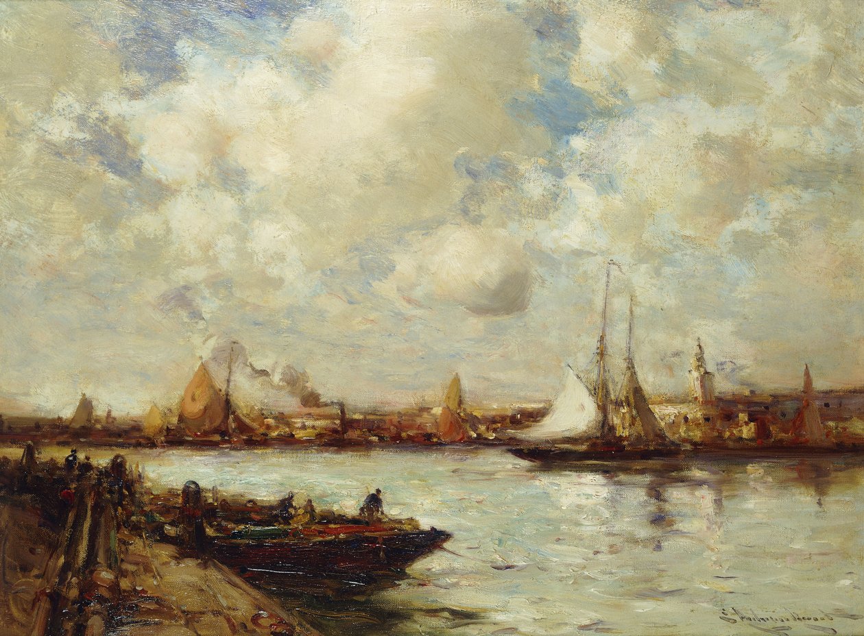 The Harbour, Southampton, alkotó: E. Aubrey Hunt