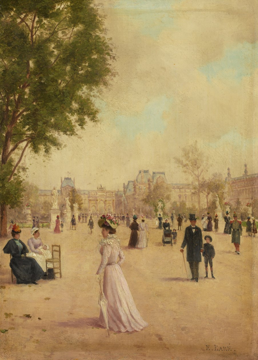 A Tuileries-kertek 1883 után alkotó: E. Baré
