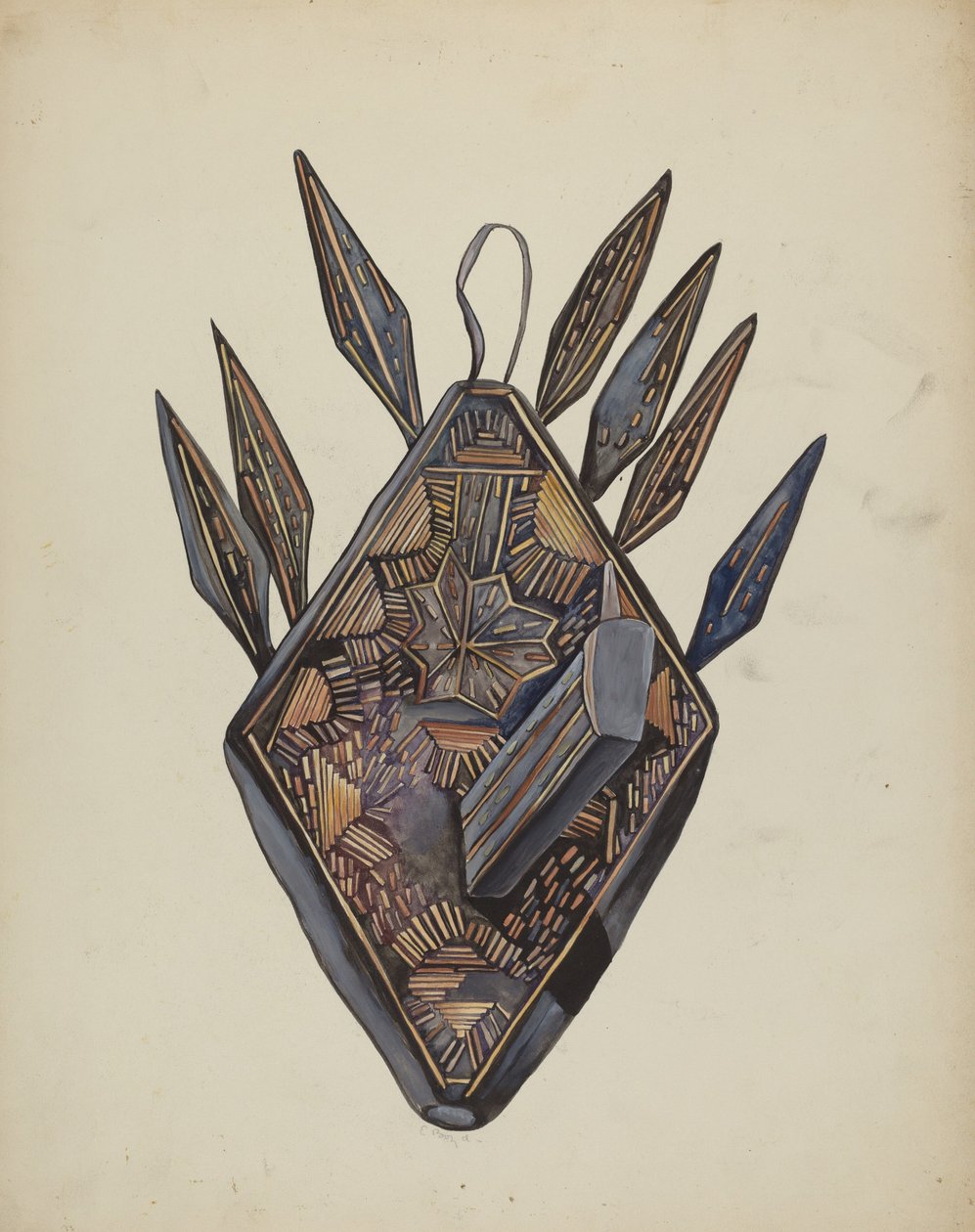 Gyertyatartó, c. 1936. alkotó: E. Boyd