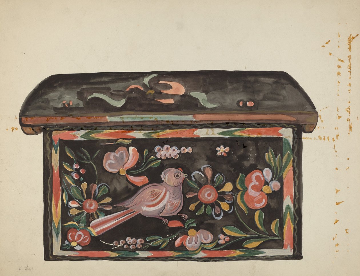 Natív fenyődoboz, 19351942. alkotó: E. Boyd