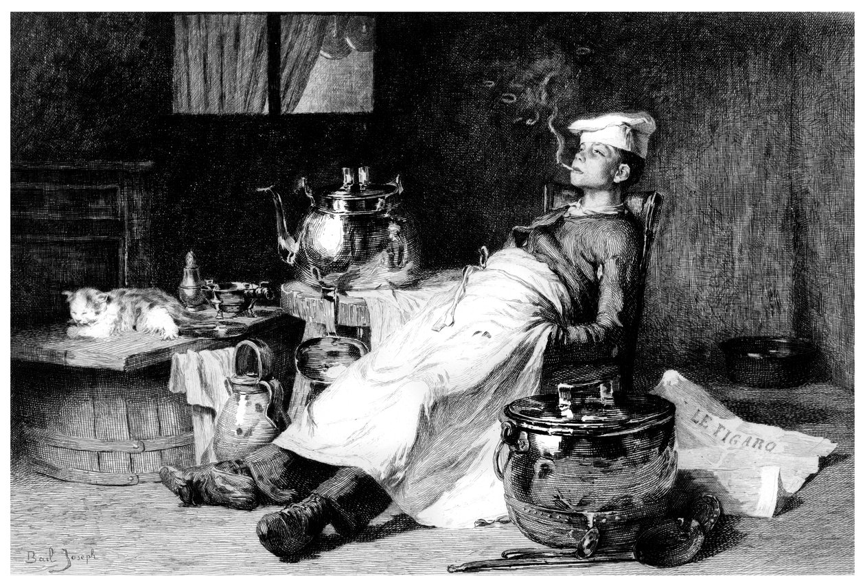 „A napi munka után”, 1895. alkotó: E Decizy