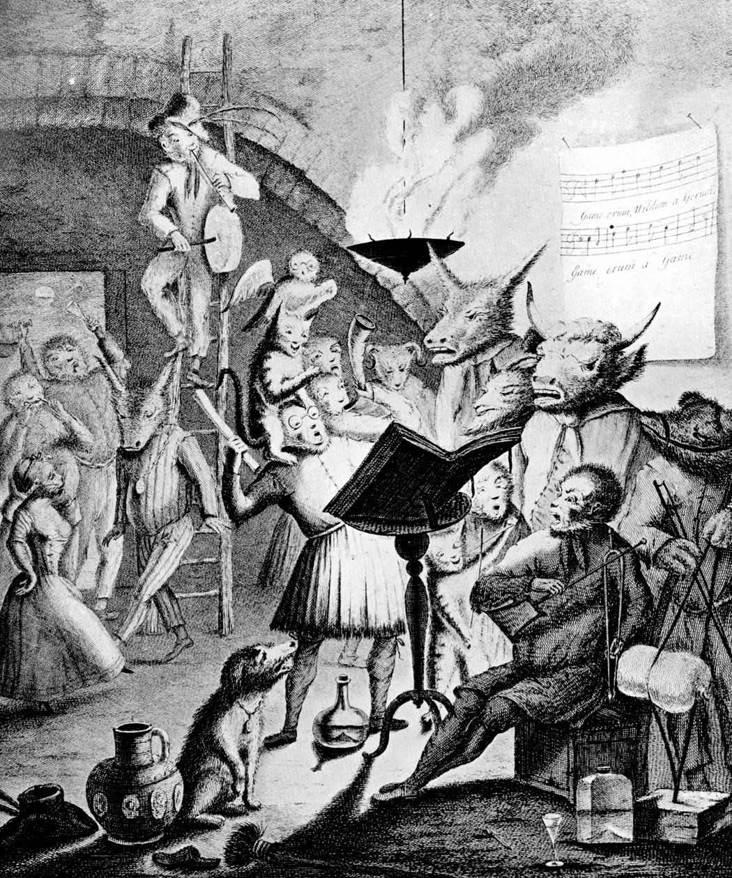Ha a zene varázsa elvarázsolja a szíveket, 1730. alkotó: E. Heemskirck