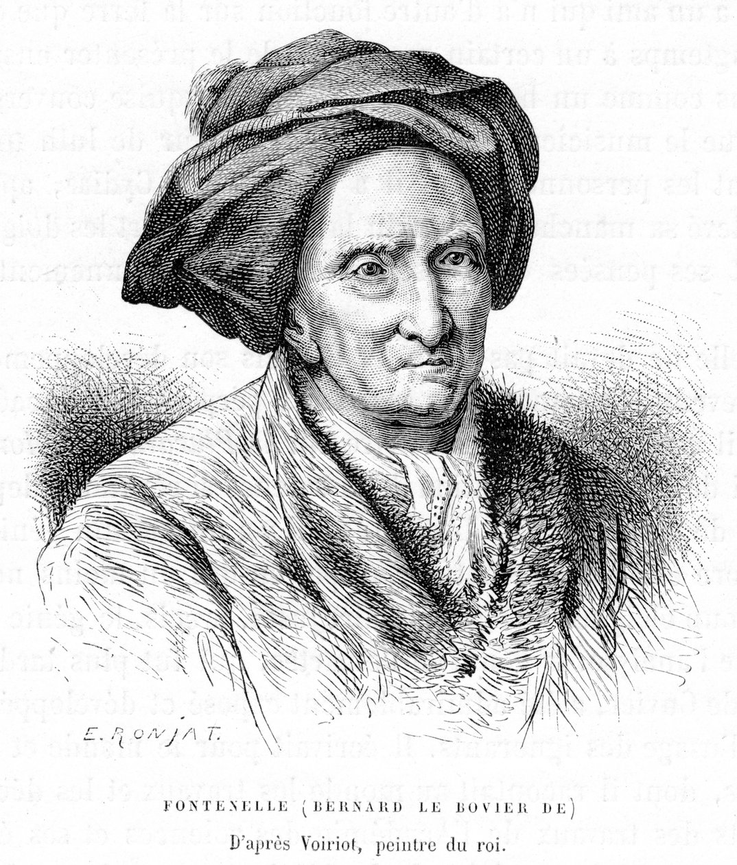 Bernard le Bovier de Fontenelle, 1870-es évek. alkotó: Etienne Antoine Eugene Ronjat