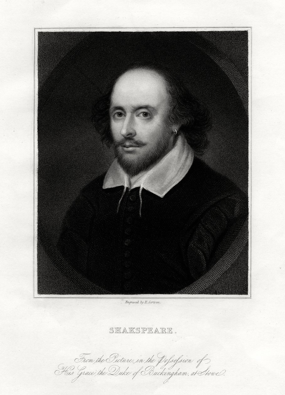 William Shakespeare, angol drámaíró, XIX. alkotó: E. Scriven