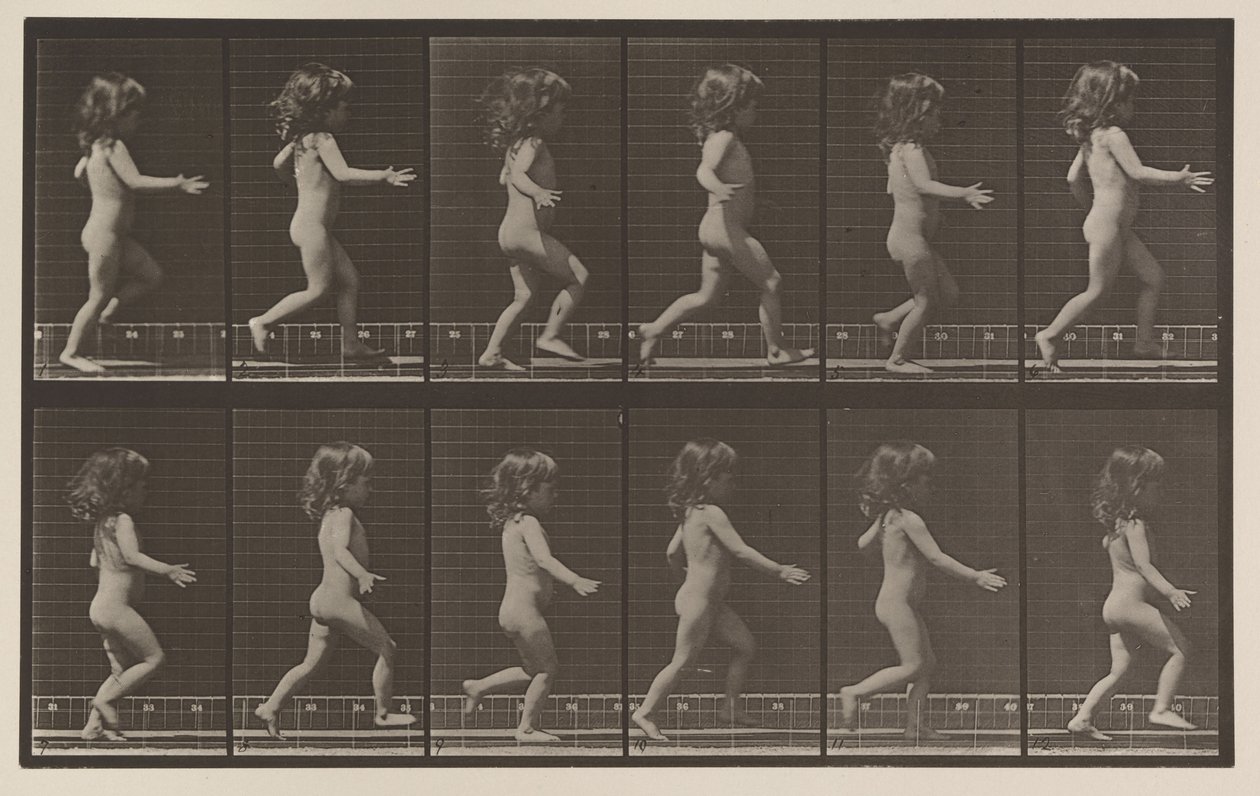 469. rendszám. Gyermek, futó, 1887 (kollotípus) alkotó: Eadweard Muybridge