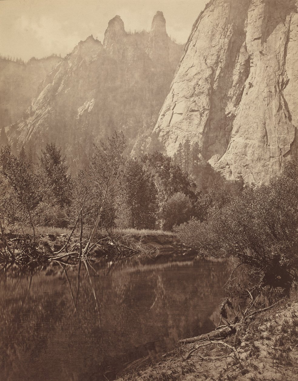 Katedrális tornyok, Yosemite-völgy,1872 (fotó) alkotó: Eadweard Muybridge