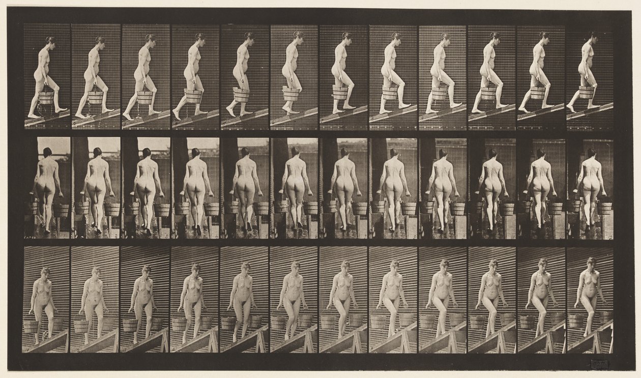 81. tábla. Emelkedő lejtő. alkotó: Eadweard Muybridge