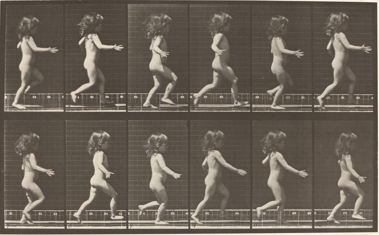 469. számú tábla. Gyermek fut alkotó: Eadweard Muybridge
