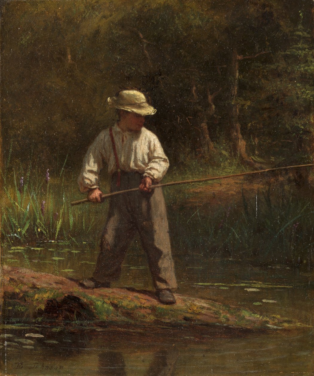Fiúhalászat, 1860-as évek. alkotó: Eastman Johnson
