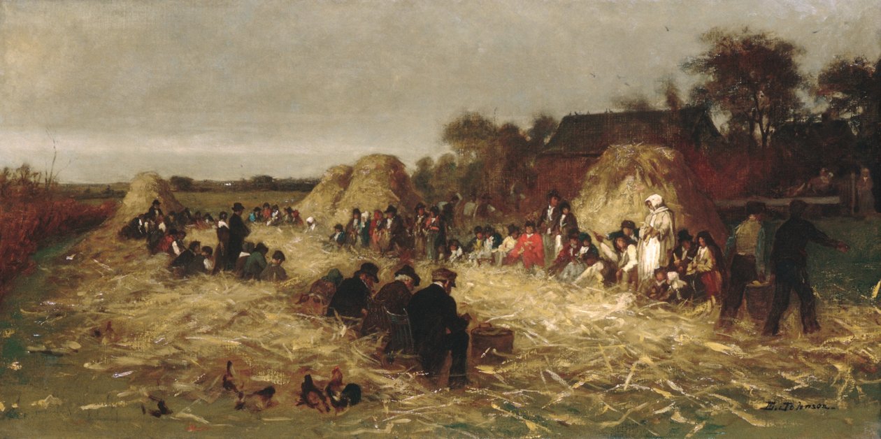 Kukoricahántolás Nantucketben alkotó: Eastman Johnson