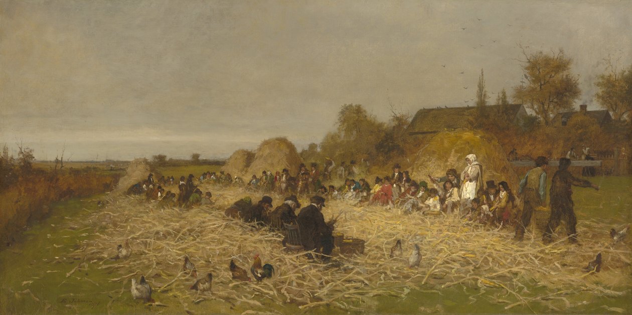Husking Bee, Nantucket szigete, 1876 alkotó: Eastman Johnson