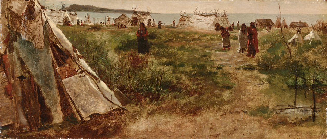Ojibwe tábor alkotó: Eastman Johnson