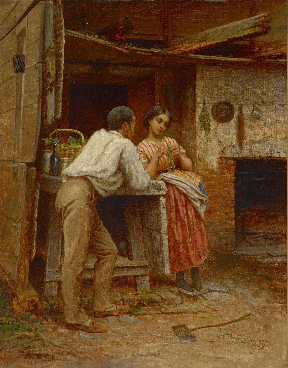 Déli udvarlás, 1859 alkotó: Eastman Johnson