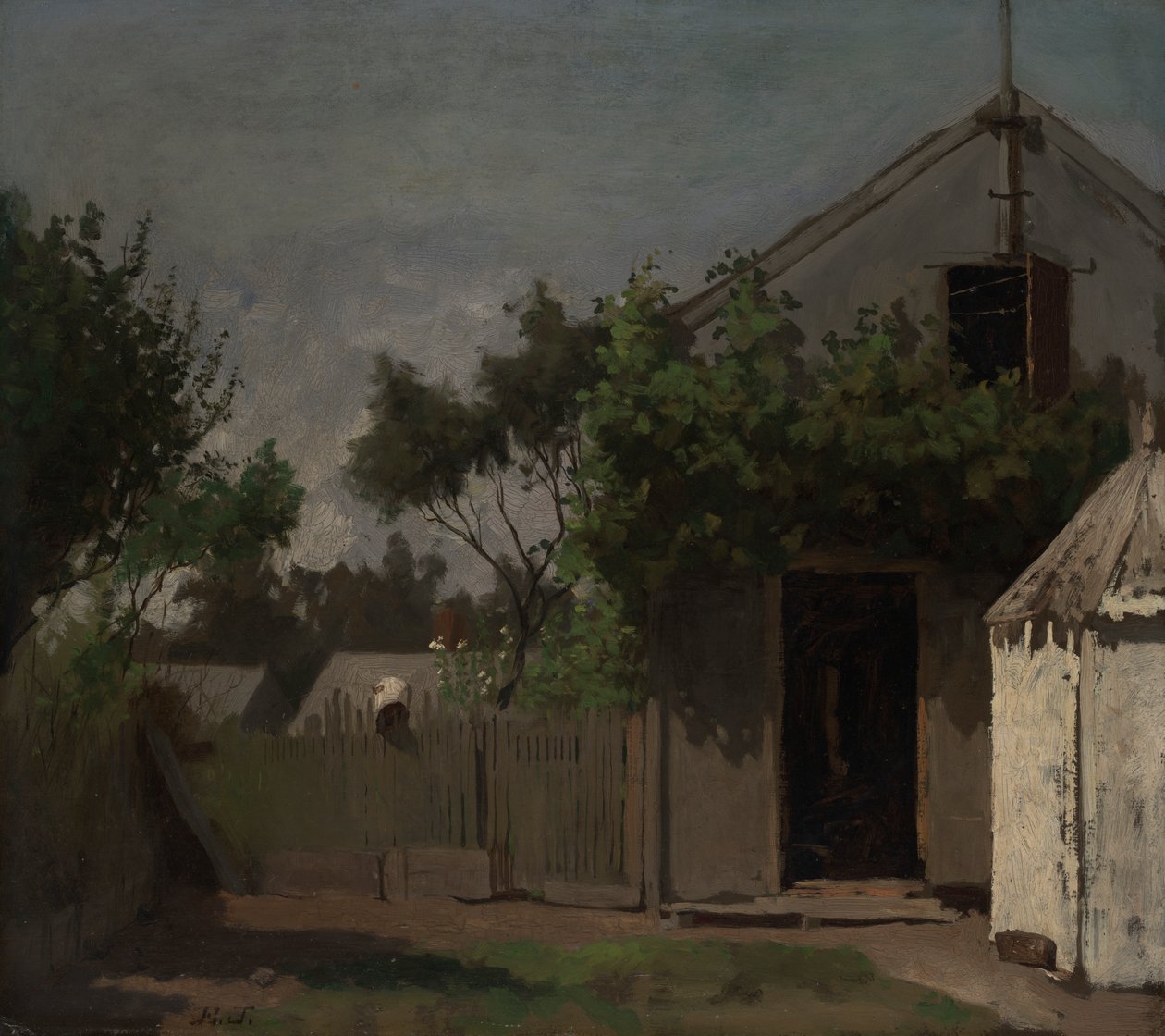 A hátsó kerítés alkotó: Eastman Johnson