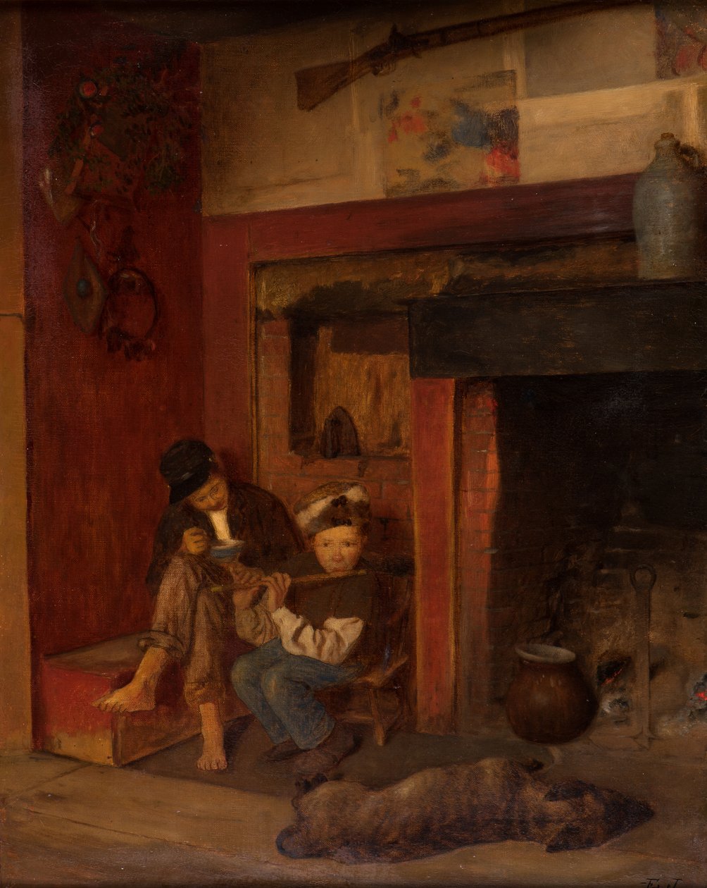 A Fifer és barátja, 1870-80 alkotó: Eastman Johnson